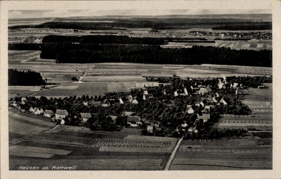 Ak Hausen Rottweil am Neckar, Fliegeraufnahme