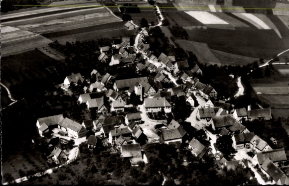 Postcard Stubersheim near Ulm on the Danube, aerial photograph