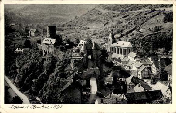 Postcard Heimbach in the Eifel, general view