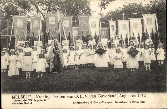 PC Melsele Beveren East Flanders, Coronation Festival of Our Lady of Gaverland, August 1912
