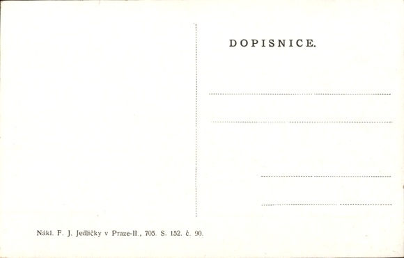 Artist Postcard Kniže Hostivit pokořil něm, krále Ludvika.