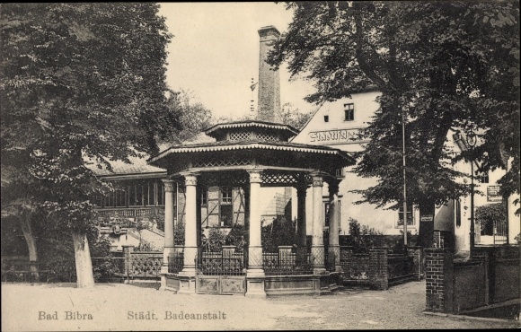 Ak Bad Bibra im Burgenlandkreis, Städt. Badeanstalt