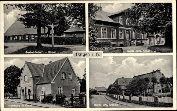 Ak Dätgen in Schleswig Holstein, Gastwirtschaft , Handlung**, Besitz***, Besitz****