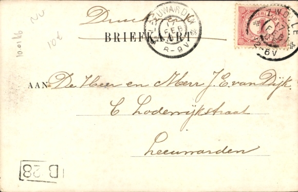 Postcard Zwolle Overijssel Netherlands, train station