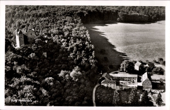 Postcard Hohenfels in the Upper Palatinate Bavaria, aerial photograph