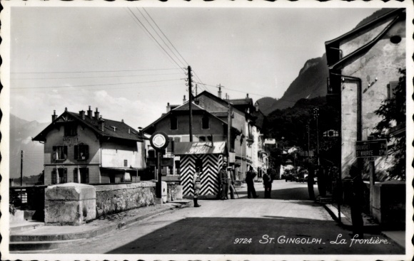 KP Saint Gingolph Canton Valais Szwajcaria, granica