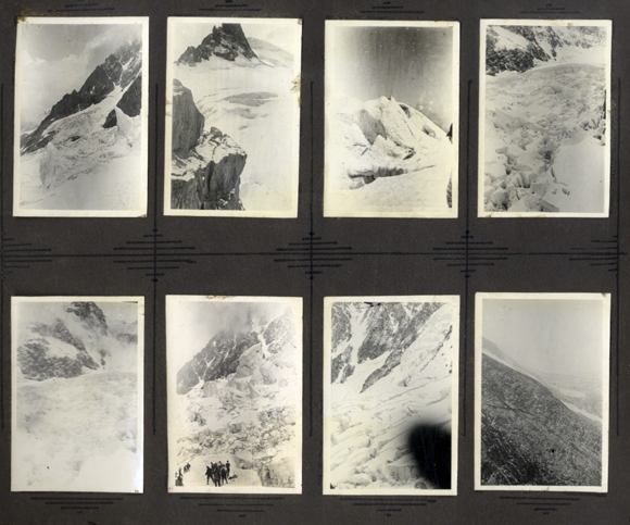 Photo album alpinism, mountaineers, glaciers, snow