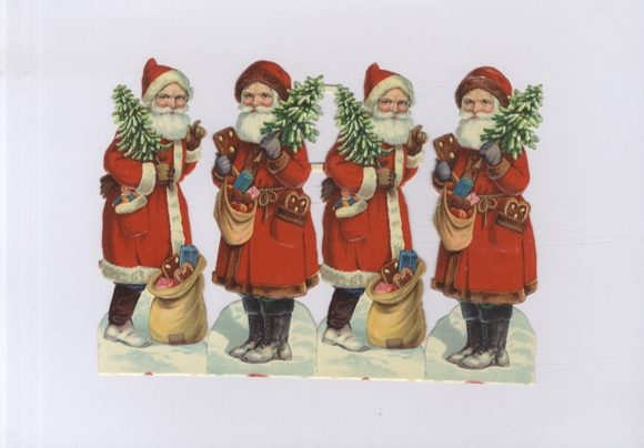 Wafelblok van 4 Kerstmannen met peperkoek, ca. 14 x 20 cm
