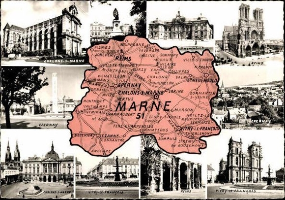 10 oude ansichtkaarten Frankrijk, diverse steden