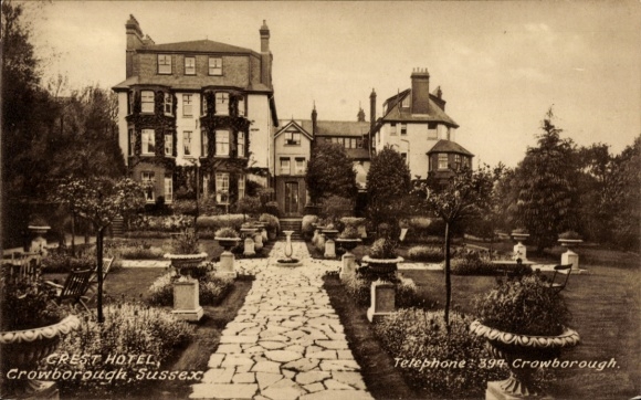 KP Crowborough East Sussex Anglia, Crest Hotel, Ogród krajobrazowy, Telefon: 394 Crowborough