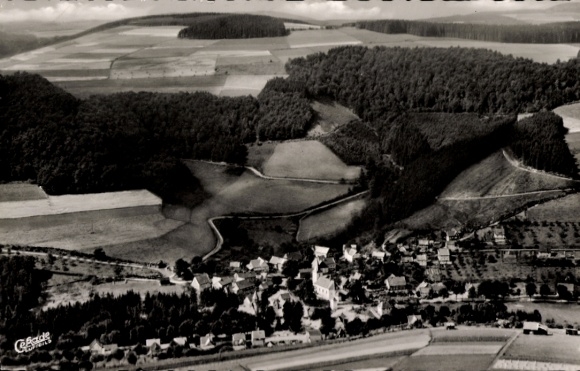 Ak Brunskappel Olsberg im Sauerland, Fliegeraufnahme