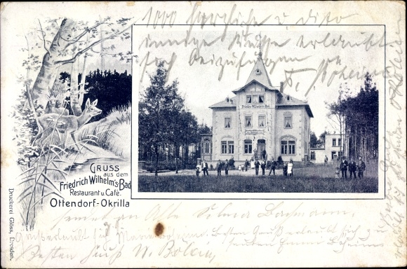 Ak Ottendorf Okrilla Sachsen, Restaurant Friedrich Wilhelms Bad