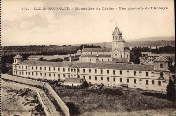Postcard Ile St Honorat Alpes Maritimes, Monastere d Lerins