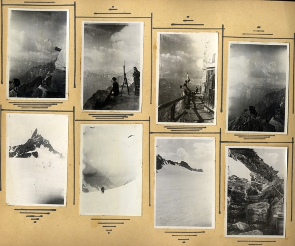 Photo album alpinism, mountaineers, glaciers, snow