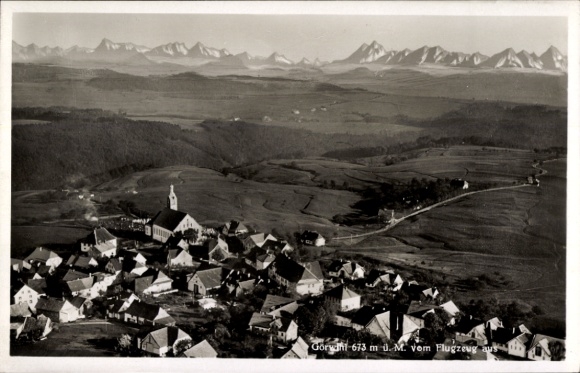 Ak Görwihl in het Zwarte Woud, luchtfoto