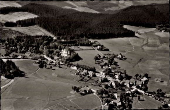 Postcard Buntenbock Clausthal Zellerfeld Oberharz, aerial photograph