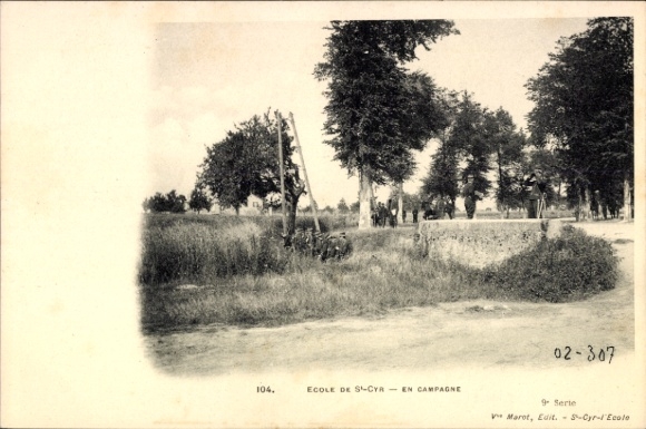 Ak Saint Cyr l'Ecole Yvelines, Ecole de Saint-Cyr, En Campagne