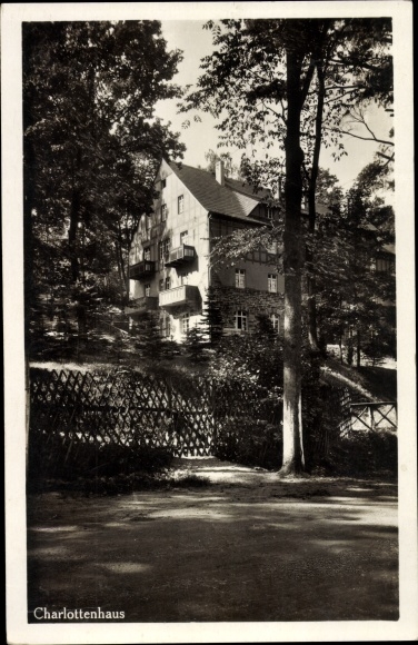 Ak Thermalbad Wiesenbad im Erzgebirge, Pension Charlottenhaus