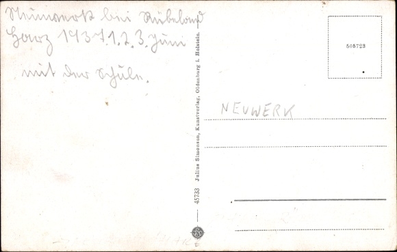 Postcard Neuwerk an der Bode Altenbrak Thale in the Harz, Hotel Heinrich Röbbeling, bridge