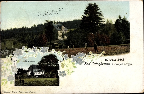 PC Niederzwönitz Zwönitz in the Ore Mountains of Saxony, Bad Gutenbrunn, bathhouse