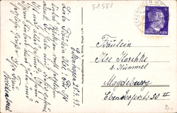 Postcard Eckenhagen in the Oberbergischer Kreis, general view