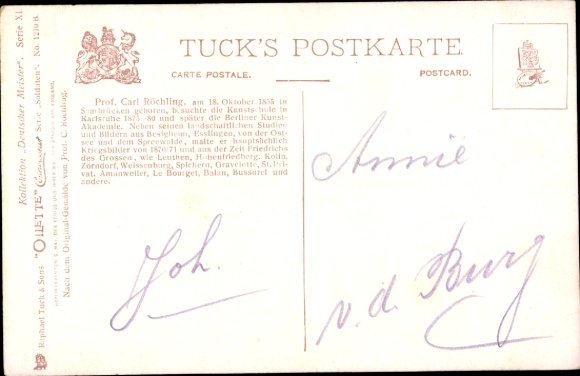 Artist Postcard Röchling, C., Soldier in Uniform with Bayonet