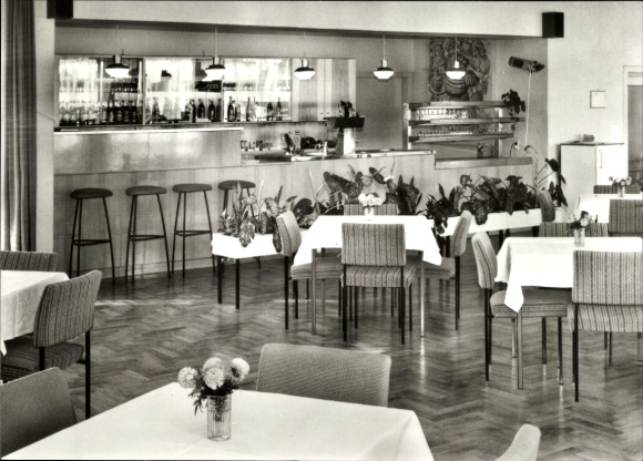 Postcard Jessern Schwielochsee Brandenburg, dining room, holiday home 'Seeperle', modern furnishings, ...
