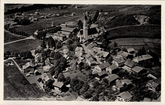 Postcard Pfronten in Allgäu, aerial photograph