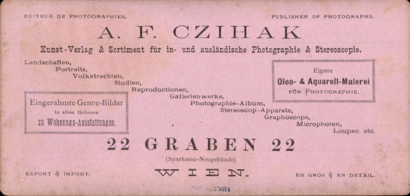 Stereo CdV Vienna, Emperor Franz I Monument
