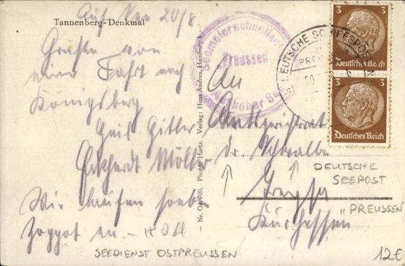 Ak Olsztynek Hohenstein Ostpreußen, Reichsehrenmal Tannenberg