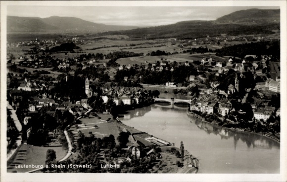 Ak Laufenburg am Hochrhein, Fliegeraufnahme