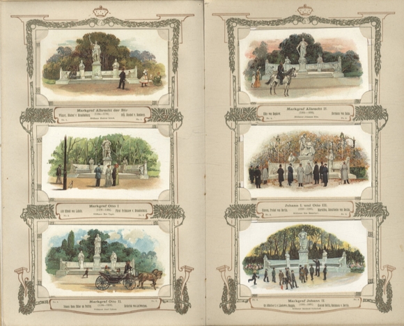 Victory Avenue. The monuments on Sieges-Allee Berlin. Collector's photo album Sarotti Chocolate Factory