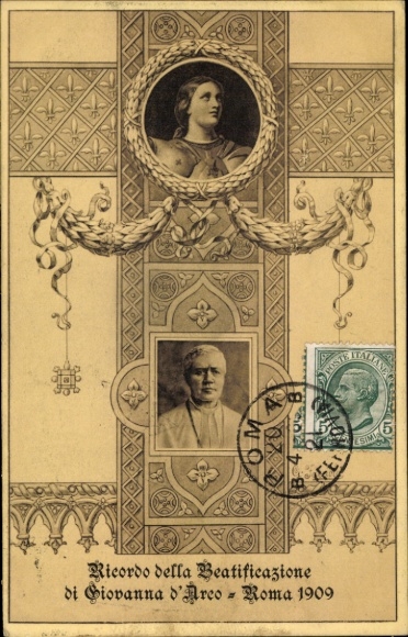 PC Joan of Arc, beatification, Pope Pius X, Rome 1909