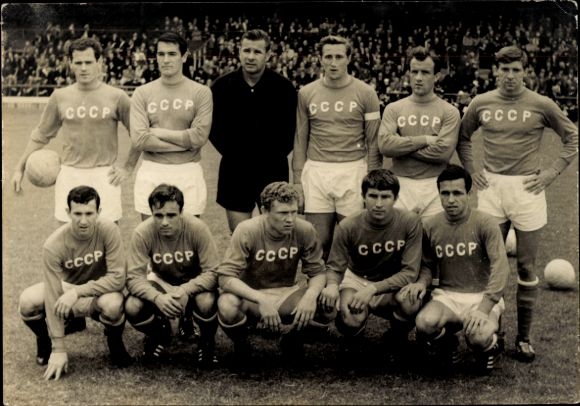 Foto Ak UdSSR, Fußballmannschaft, Torhüter Lew Jaschin