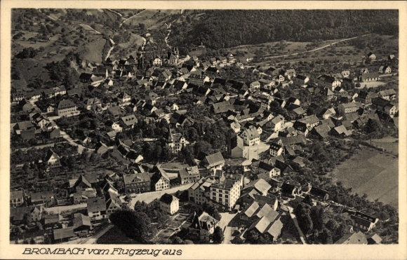 Ak Brombach Lörrach in Baden, Fliegeraufnahme