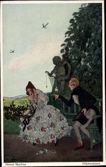 Artist PC Skarbina, Helmut, lucky spider, anxious woman, man