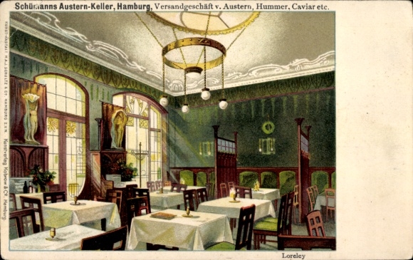 Ak Hamburg, Schümanns-Austern-Keller, Loreley