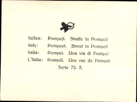 Stereo photo Pompeii Campania, street, partial view