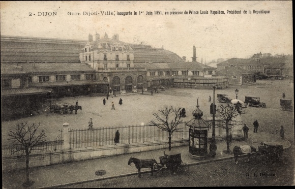 Postcard Dijon Côte d&#39;Or, Dijon Ville station
