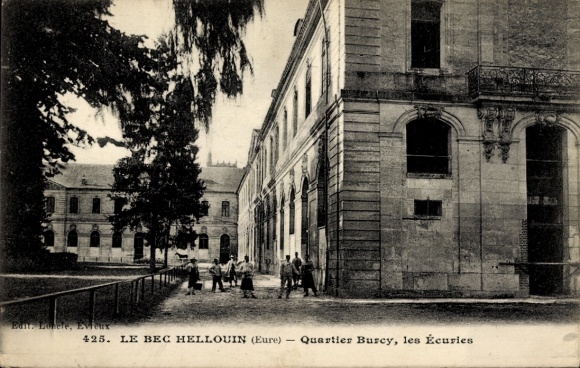 CPA Bec Hellouin Eure, Quartier Burcy, les Écuries