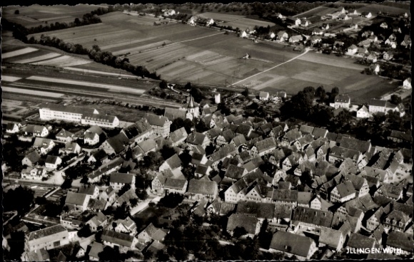Postcard Illingen in Württemberg, general view, aerial photograph