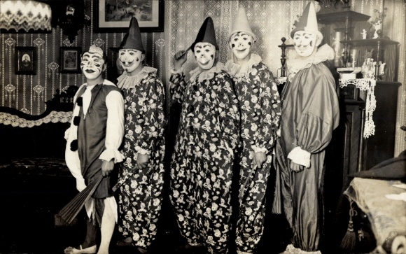 Photo Postcard Carnival, group Harlequins