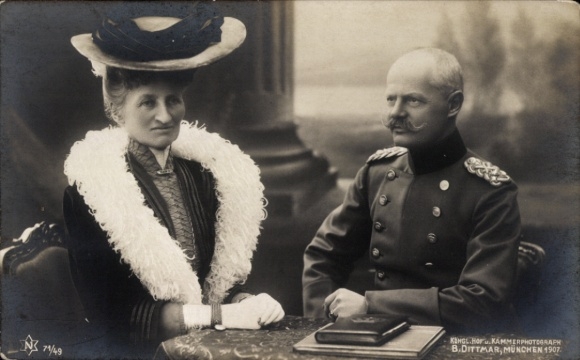 Postcard Prince Arnulf of Bavaria, Princess Therese