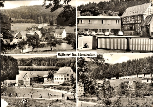 KP Fambach Turyngia, Nüßleshof, jezioro z kąpieliskiem, domy letniskowe, parking