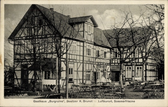 Postcard Frauenberg Ebsdorfergrund Hessen, Inn Castle Ruins