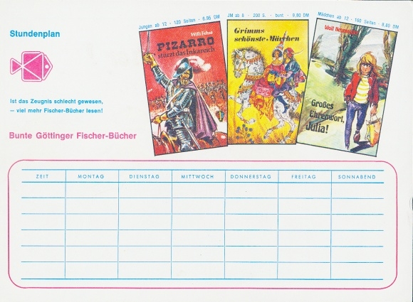 Timetable Advertising, Engelbert-Verlag Balve, Books, Children Reading