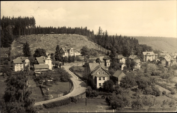 Postcard Finsterbergen Friedrichroda Thuringia, view of the town and surroundings