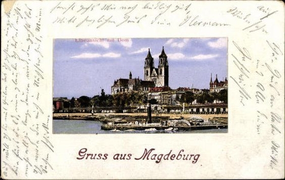 50 Ak Magdeburg Elbe, diverse Ansichten, kleinformatig