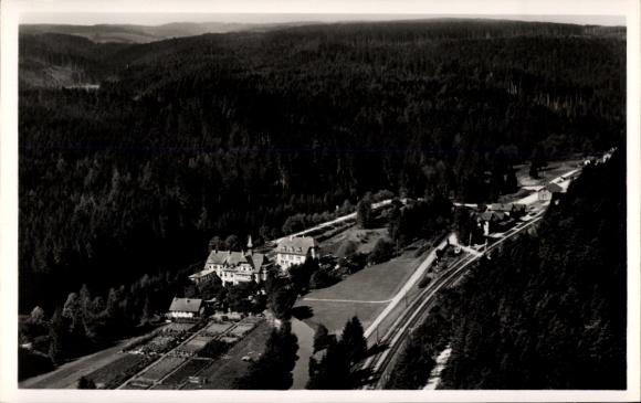 Ak Villingen in het Zwarte Woud, luchtfoto, Haus Kirneck