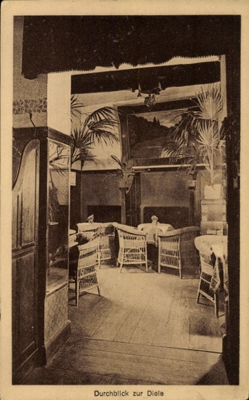 Postcard Berlin Treptow Niederschöneweide, Berliner Straße 22, Gerczembeck Confectionery, interior view